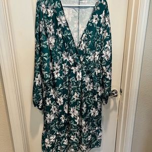 Teal Wrap Style Dress